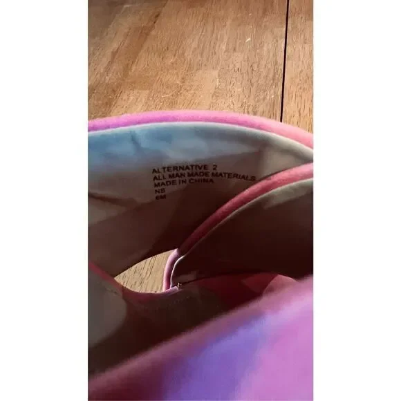 Charles by Charles David Pink Alternative Wedge Ultra High Sandals SZ 6 - Picture 6 of 9